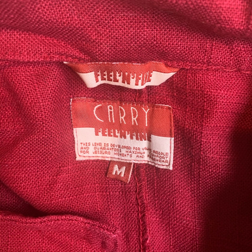 Maroon linen/cotton jacket - Picture 5 of 7